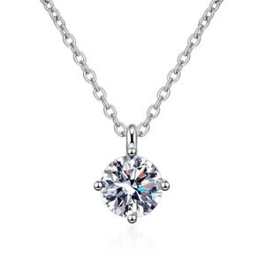 2 Carat Moissanite Necklace - Includes GRA Certificate